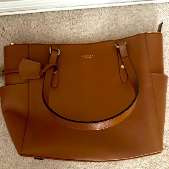 Radley London Womens Brown Leather Outdoor Double Handles Tote Bag - Picture 1 of 4